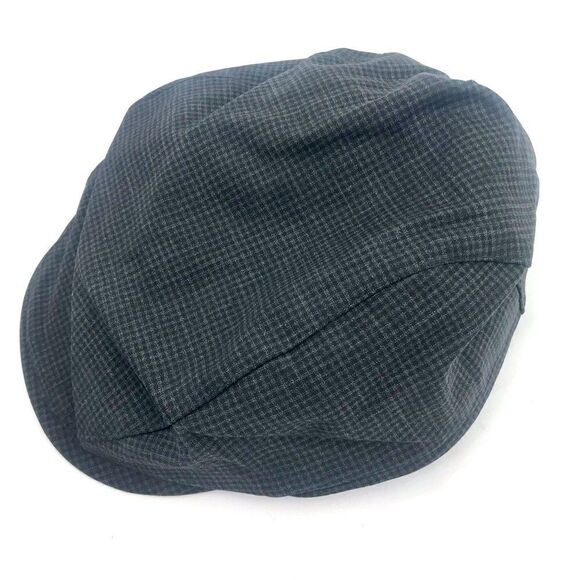 Tilly Endurables Gray Blue Plaid Newboy Peaky Blinders Fleece Earflap Cap - Picture 9 of 14